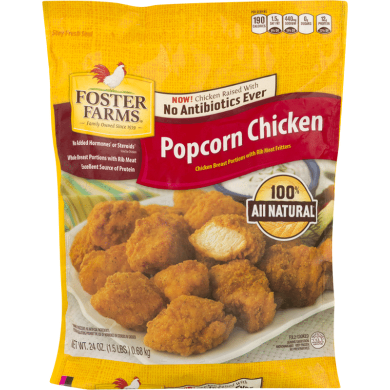 Foster Farms Chicken, Popcorn, Bag (24 oz) - Instacart