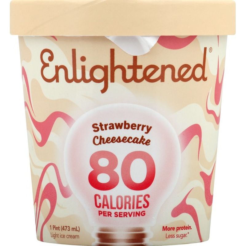 Enlightened Ice Cream, Light, Strawberry Cheesecake (1 pt) from