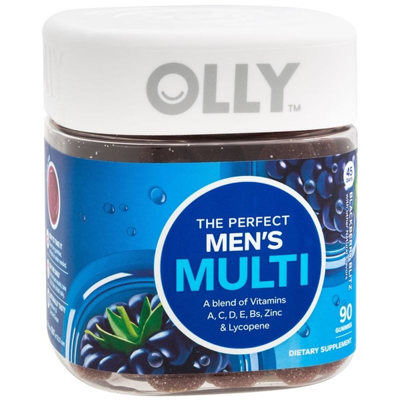 Olly Multi Vitamins, Men's, The Perfect, Gummies, Blackberry Blitz
