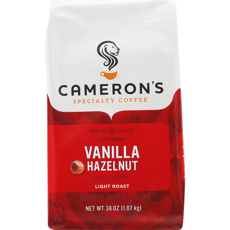 Camerons Coffee, Ground, Light Roast, Vanilla Hazelnut (38 oz) - Instacart