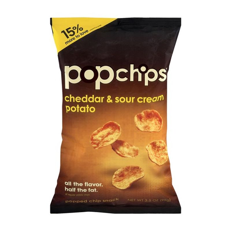 popchips Cheddar & Sour Cream Potato Popped Chip Snack (3.5 oz) - Instacart