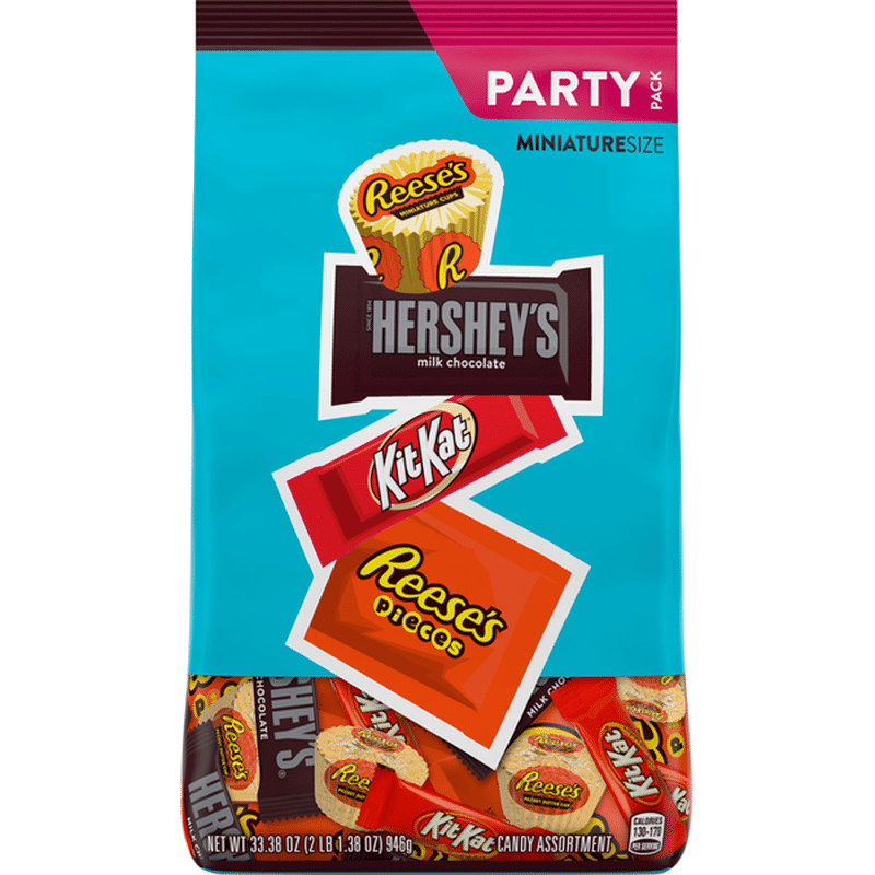 Hershey's Candy Assortment, Miniature Size, Party Pack (33.38 Oz ...