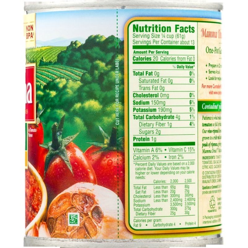 Contadina Tomatoes, Crushed, in Tomato Puree, with Roasted Garlic (28 oz) from Stop & Shop