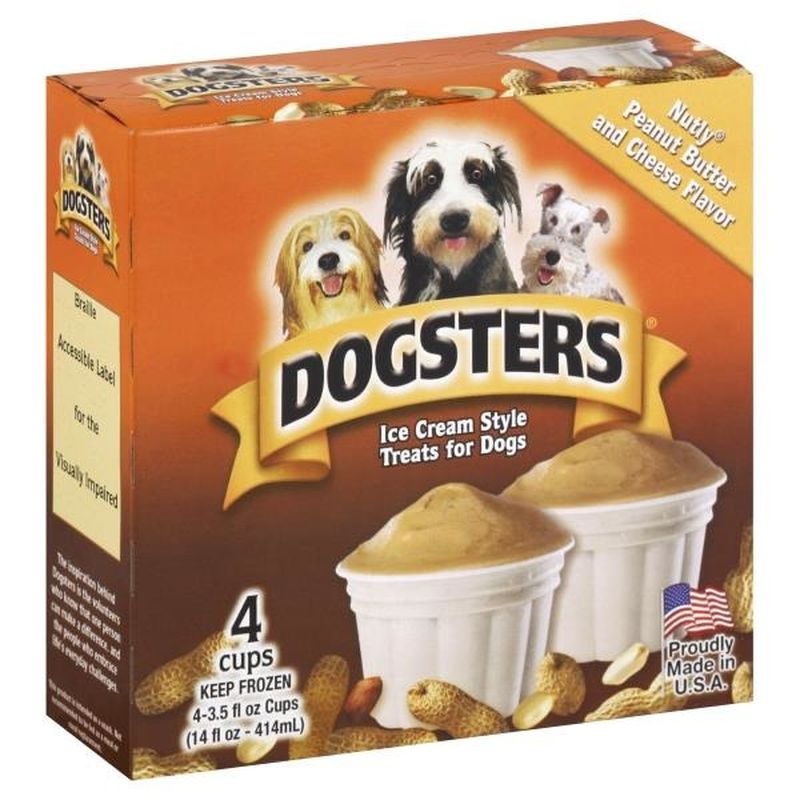 Dogsters Nutly & Cheese Flavor Ice Cream Style Dog Treats (3.5 fl oz