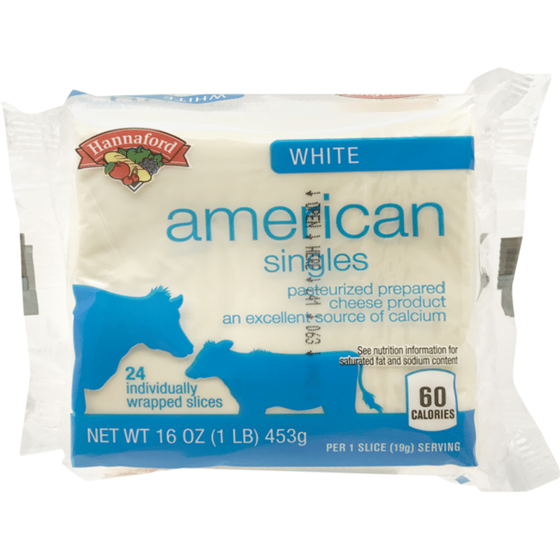 Hannaford White American Singles Pasteurized Cheese Slices (16 oz