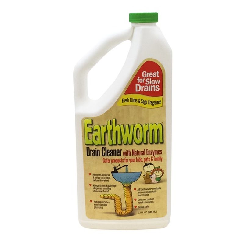 Earthworm Drain Cleaner With Natural Enzymes (32 fl oz) Instacart