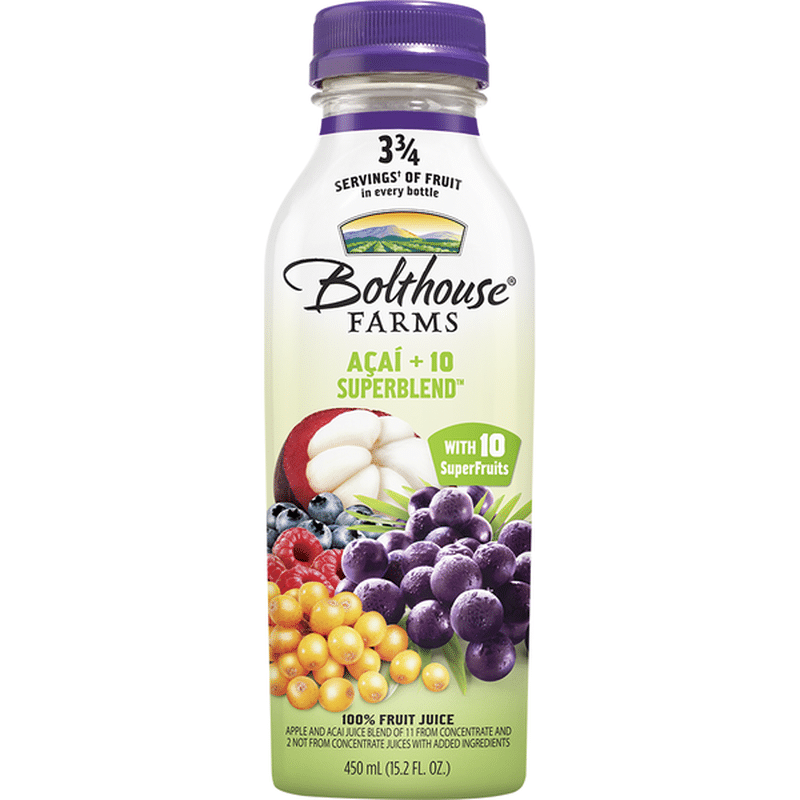 Bolthouse Farms 100% Fruit Juice + Boosts, Acai + 10 Superblend
