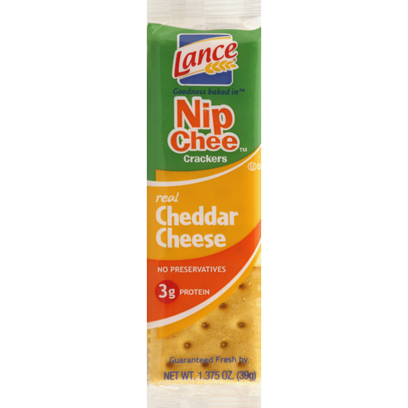 Lance Crackers, Nip Chee, Real Cheddar Cheese (1.375 oz) - Instacart