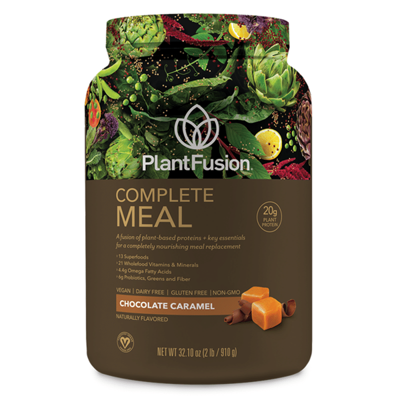 PlantFusion Complete Meal Protein, Chocolate Caramel (32.1 oz) - Instacart