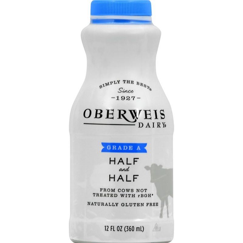 Oberweis Dairy Milk Half And Half 12 Oz Instacart