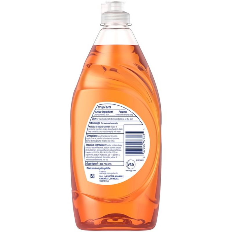 Dawn Antibacterial Hand Soap, Dishwashing Liquid Dish Soap, Orange