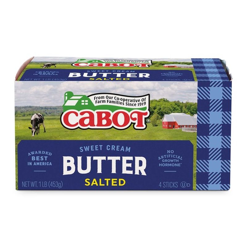 Cabot Creamery Salted Butter Quarters (16 oz) from Costco Instacart