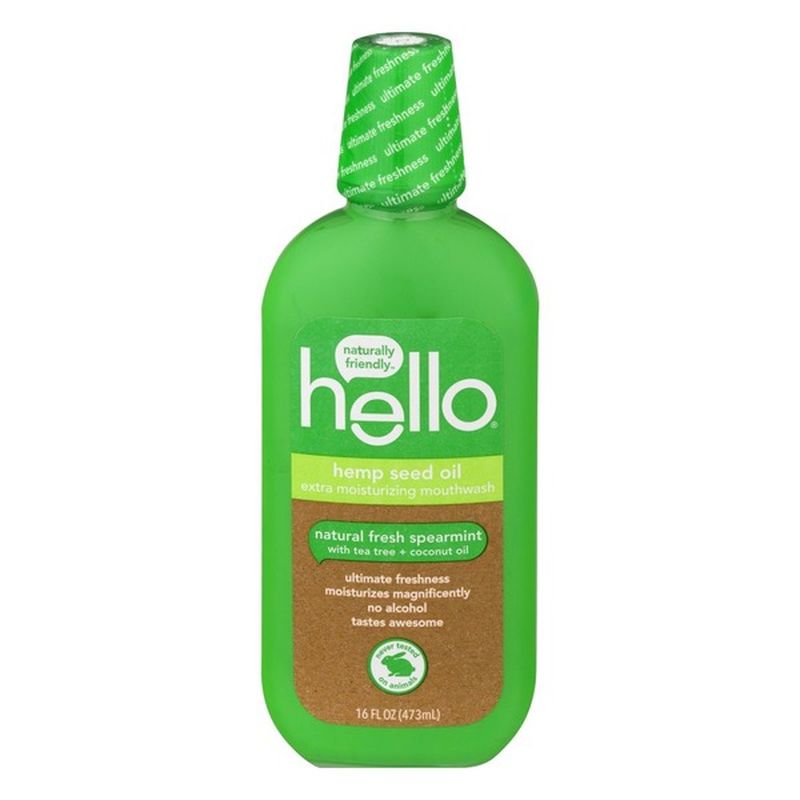 Hello Mouthwash, Hemp Seed Oil, Extra Moisturizing, Natural Fresh