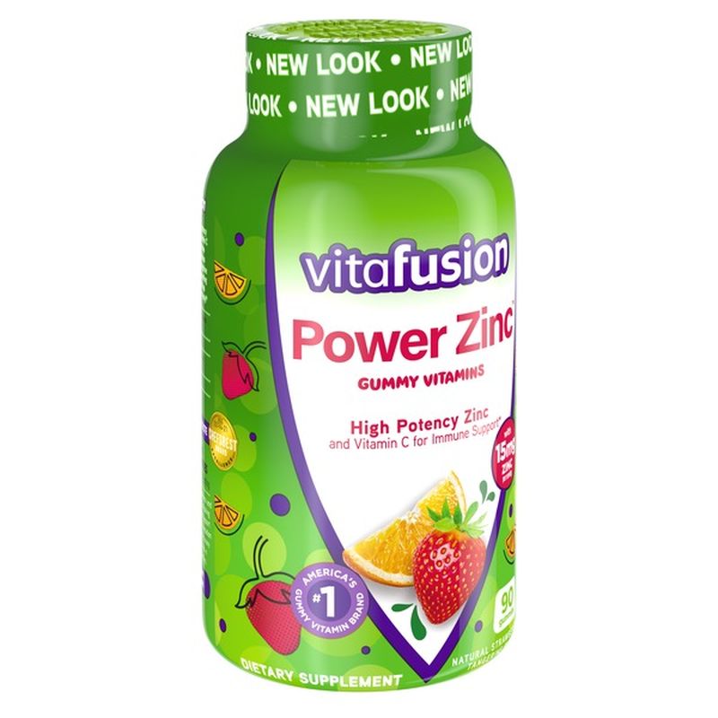 VitaFusion Power Zinc Gummy Vitamins, 15Mg Zinc Plus 270Mg Vitamin C