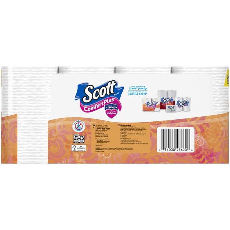 Scott ComfortPlus Double Roll Toilet Paper Bath Tissue (24 ct) from
