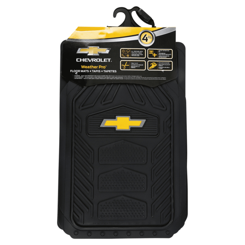 Plasticolor Chevy Logo Heavy Duty All Weather Floor Mat 4 Pieces Set