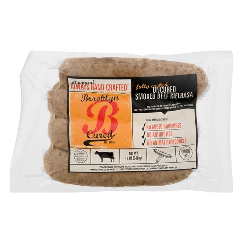 Brooklyn Cured Fully Cooked Uncured Smoked Beef Kielbasa (12 oz) Instacart