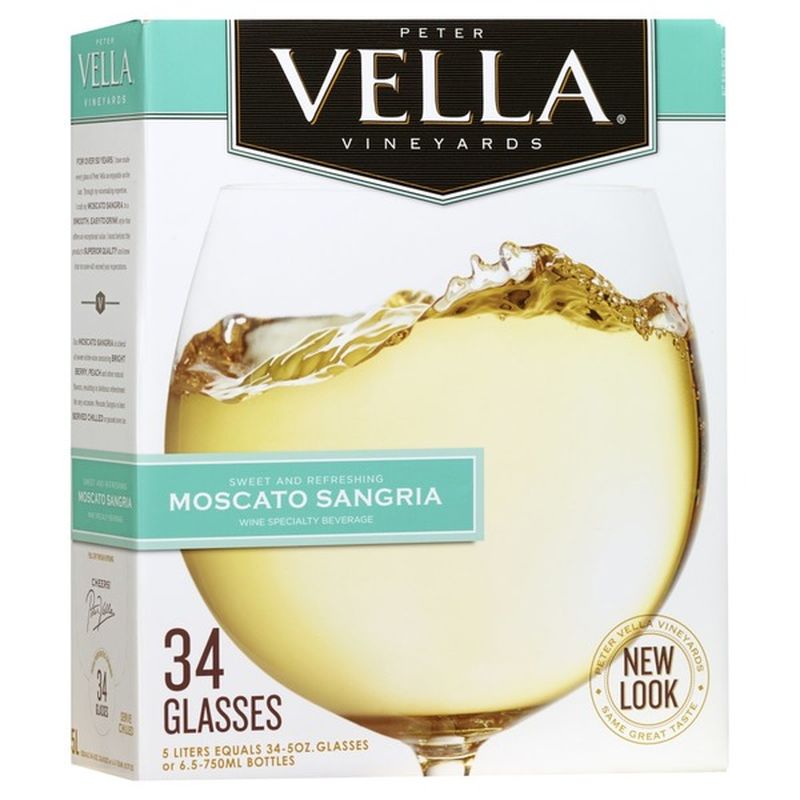 Peter Vella Moscato Sangria White Box Wine 5 L Instacart