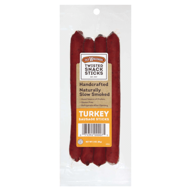 Snack Sticks Turkey Old Wisconsin Turkey Sausage Twisted (3 oz) from