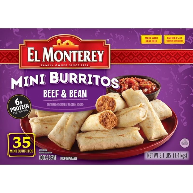 El Monterey Mini Burritos, Beef & Bean (35 each) Instacart