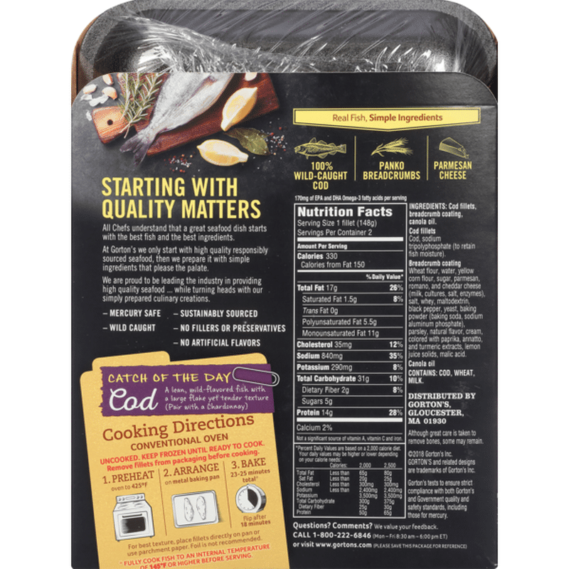 Gorton s parmesan crusted cod fillets 10 oz from cub instacart