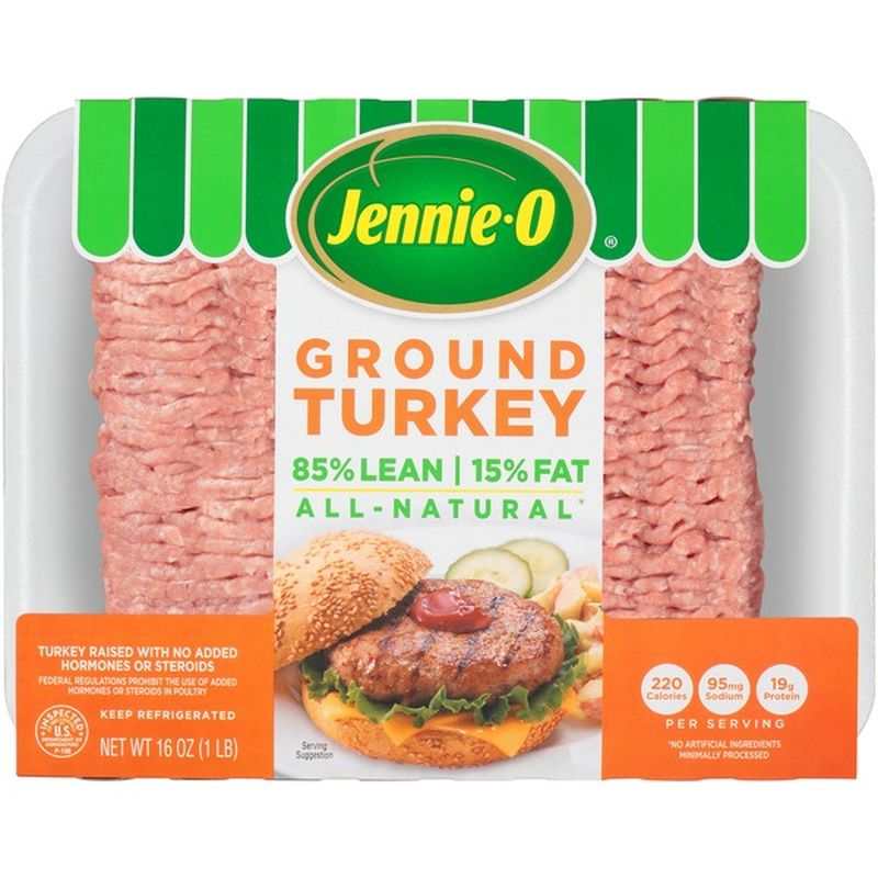 Jennie-O 85% Lean/15% Fat All-Natural Ground Turkey (16 oz) from Key ...