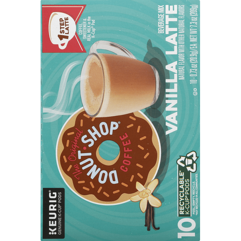 The Original Donut Shop Coffee Beverage Mix, Vanilla Latte, KCup Pods