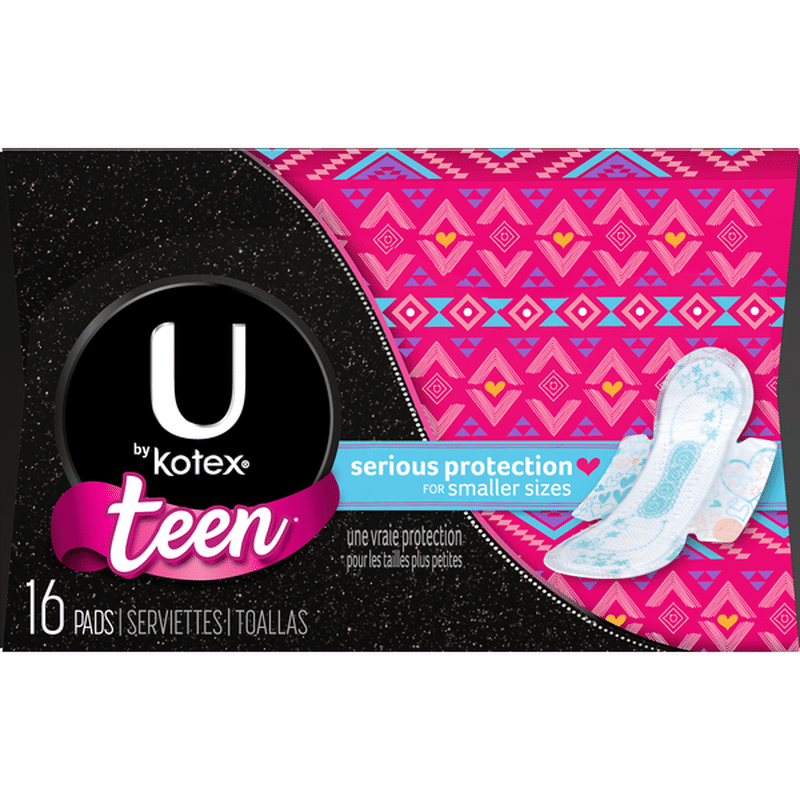 Kotex Teen Pads 16 Each Instacart