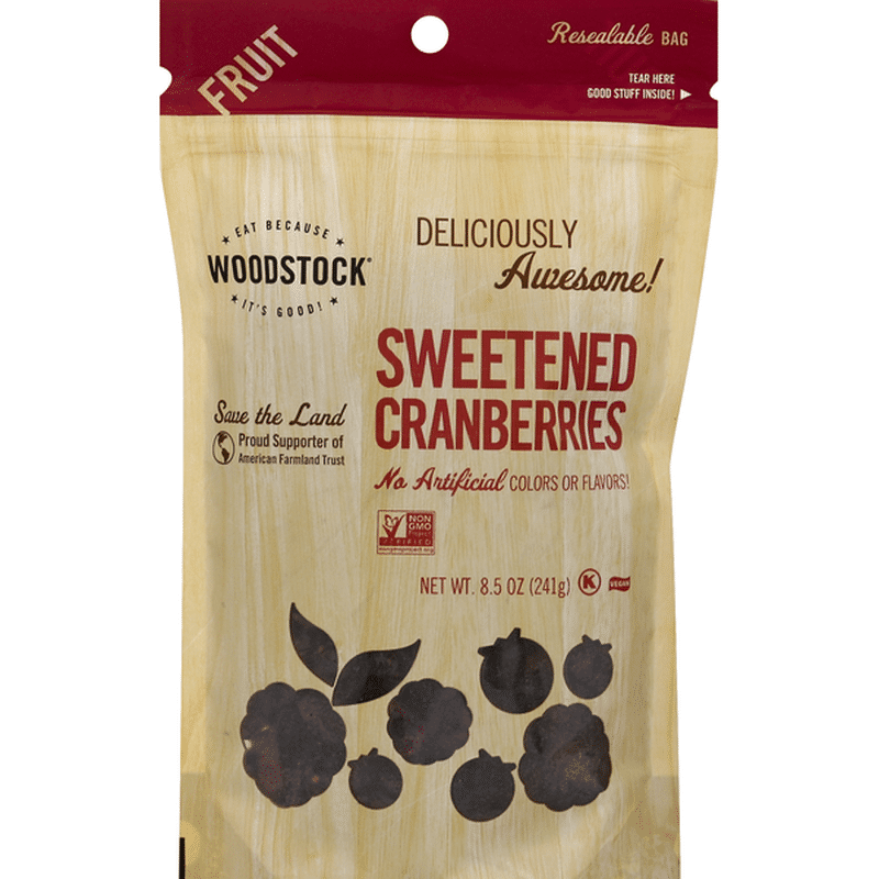 WOODSTOCK Cranberries, Sweetened (8.5 oz) Delivery or Pickup Near Me
