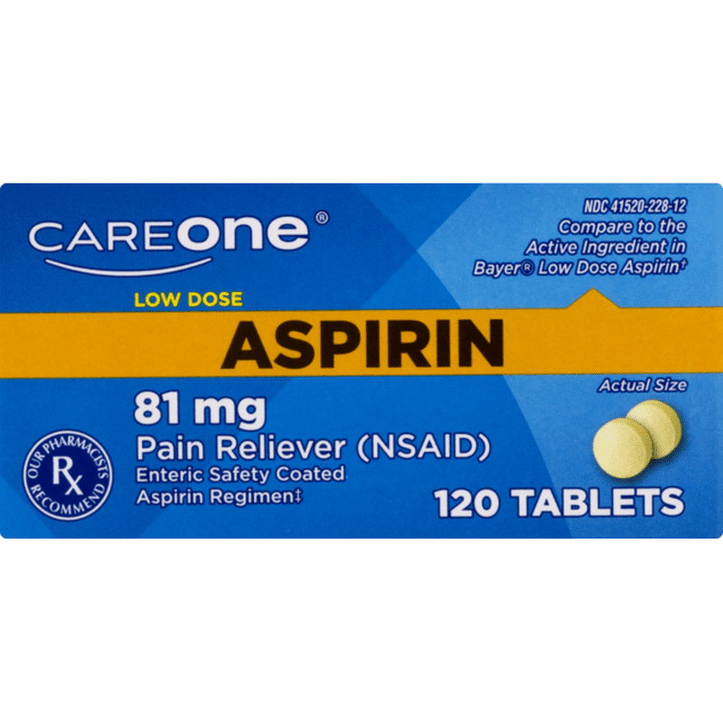 CareOne Low Dose Aspirin 81 mg (120 ct) from Giant Food Instacart