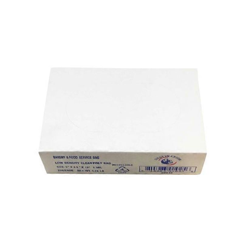 Uline Bakery & Food Bag 5x3.5x13 Ld Clear Poly (250 ct) Instacart
