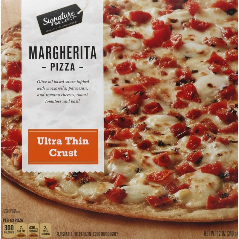 Signature Select Pizza, Margherita, Ultra Thin Crust (12 oz) Instacart