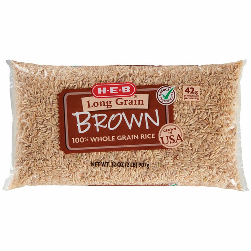 H-E-B 100% Long Grain Brown 100% Whole Grain Rice