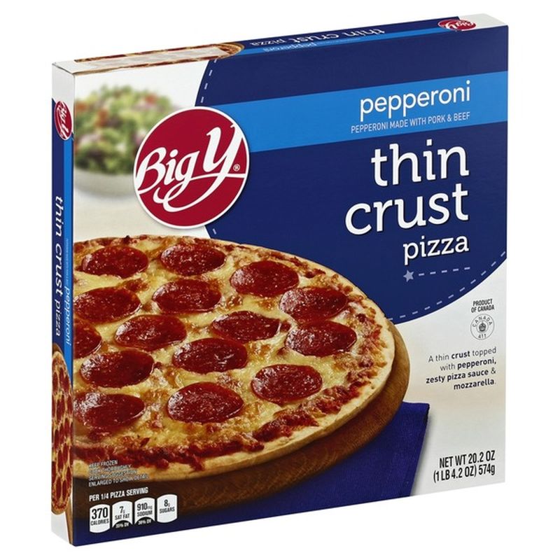 Big Y Pepperoni Thin Crust Pizza (20.2 oz) from Big Y World Class