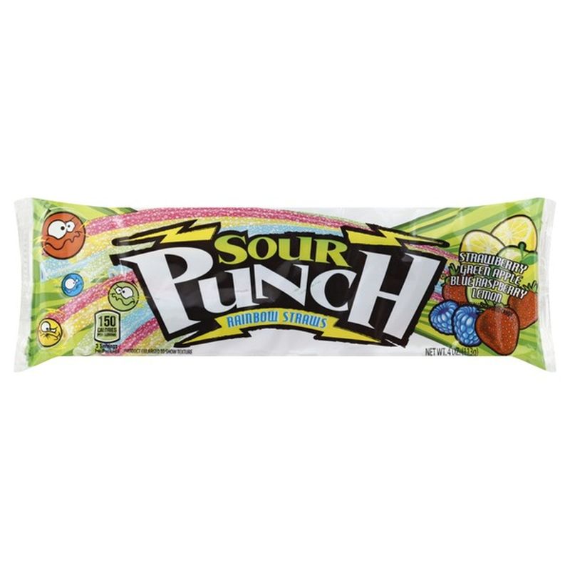 Sour Punch Straws, Rainbow (4 oz) Instacart