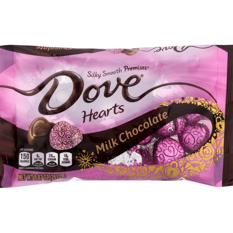 Dove Promises Valentines Day Hearts Milk Chocolate Valentine Candy 887 Oz Instacart 6129