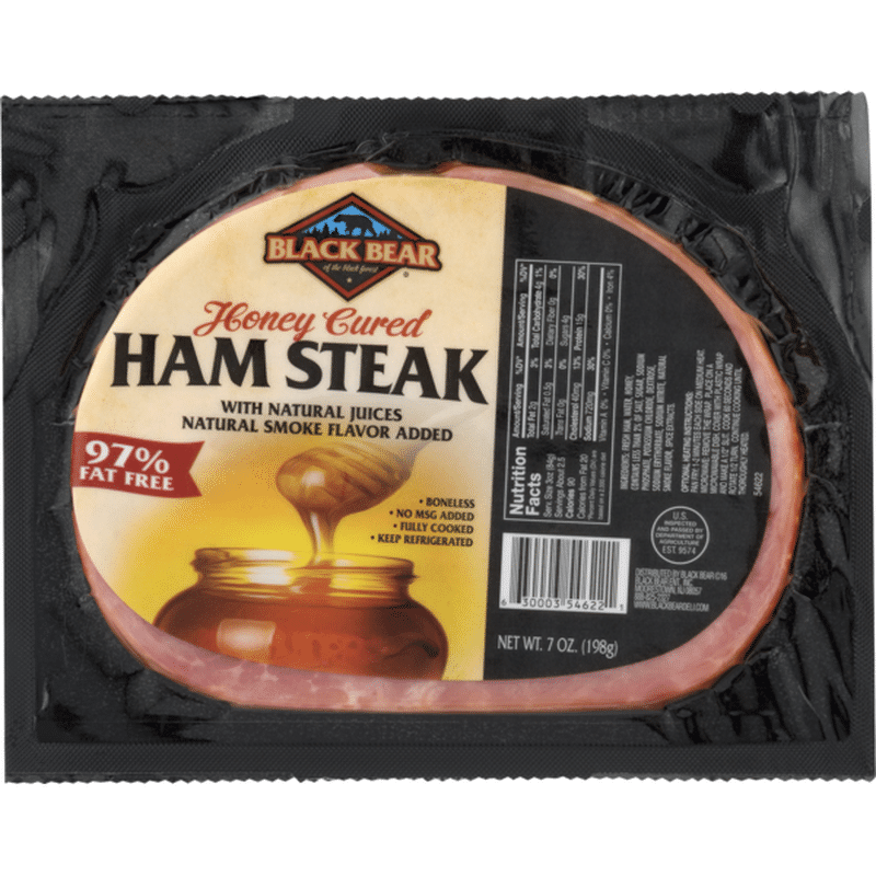 Black Bear Honey Cured Ham Steak (7 oz) Instacart
