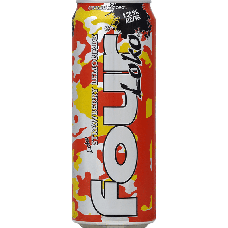 Four Loko Malt Beverage, Premium, Strawberry Lemonade Flavor (23.5 fl ...