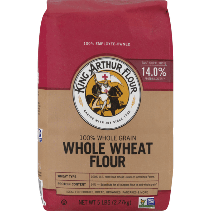 King Arthur Flour 100 Whole Grain Flour Whole Wheat (5 lb) from