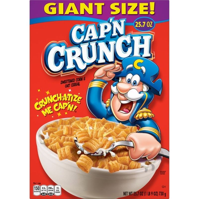 Cap'n Crunch Regular Cereal (25.7 Oz) - Instacart