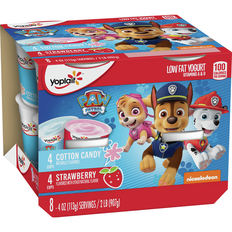 Yoplait Kids Yogurt, Cotton Candy and Strawberry, Variety Pack (8 each