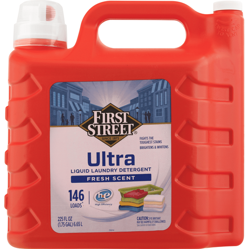 First Street Laundry Detergent, Liquid, Ultra, Fresh Scent (225 oz