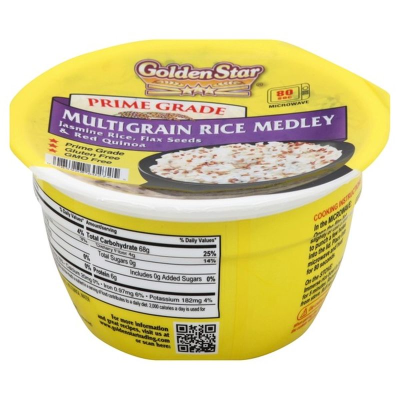 Golden Star Rice Medley Multigrain Prime Grade Jasmine Rice Flax Seeds Red Quinoa 6 35 Oz Instacart