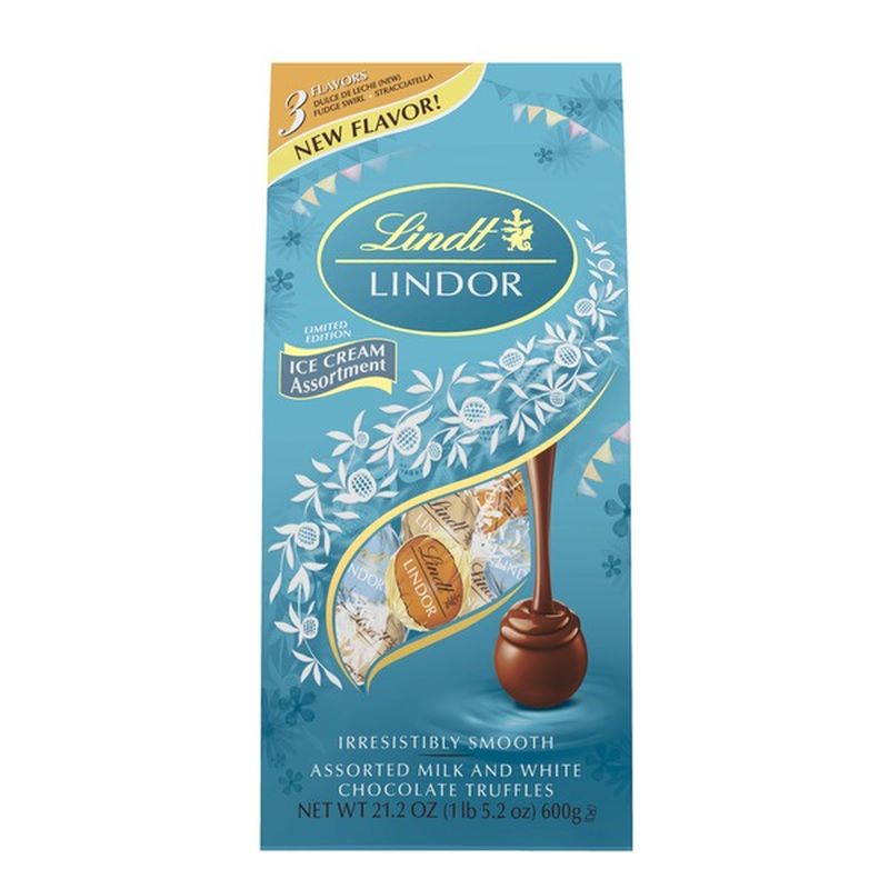 Lindt LINDOR Ice Cream Assorted Milk & White Chocolate Truffles (21.2
