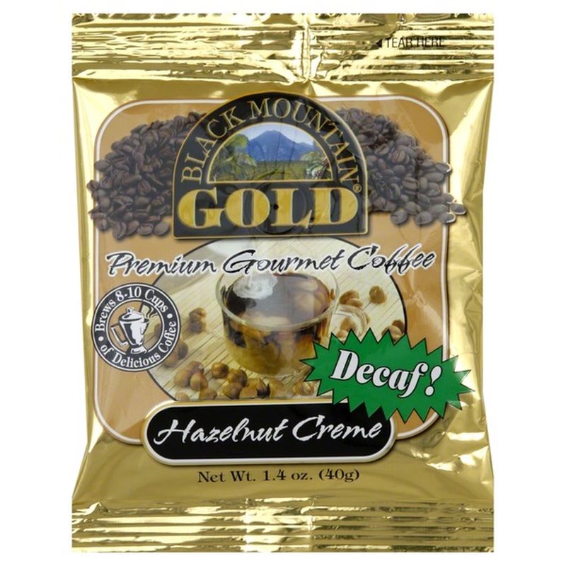Black Mountain Gold Coffee, Premium Gourmet, Decaf, Hazelnut Creme (1.4