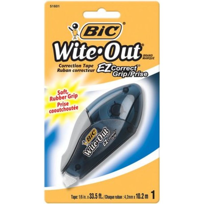 BiC Black WiteOut EZ Correct Grip & Prise Correction Tape (each) Instacart