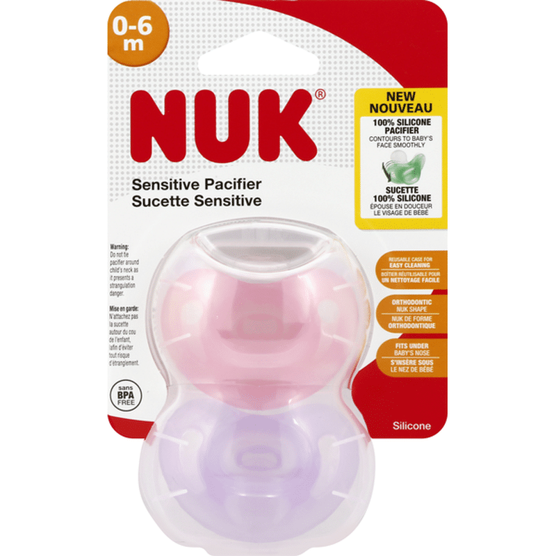 NUK Pacifier, Sensitive, Silicone, 06 M (1 oz) Delivery or Pickup Near