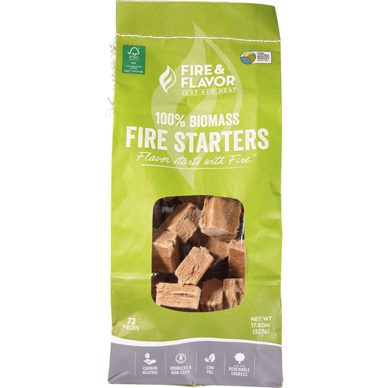Fire & Flavor Fire Starters, 100 Biomass (72 each) Delivery or Pickup