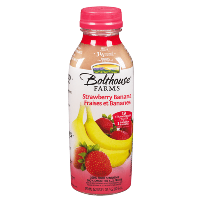 Bolthouse Farms 100% Fruit Juice Smoothie, Strawberry Banana (15.21 fl