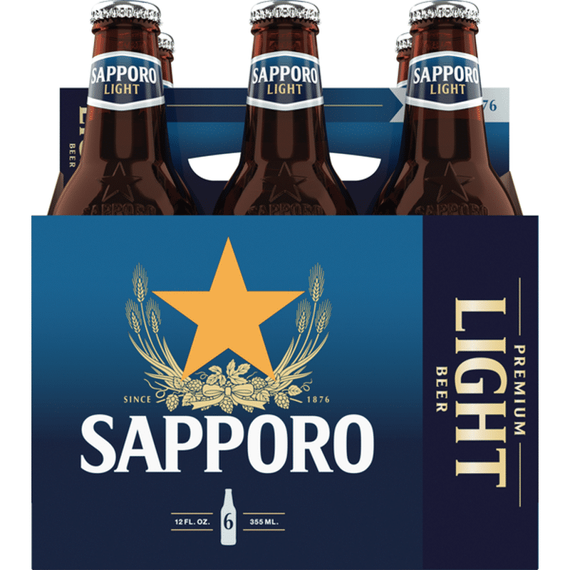 Sapporo Beer, Premium, Light (12 fl oz) Instacart